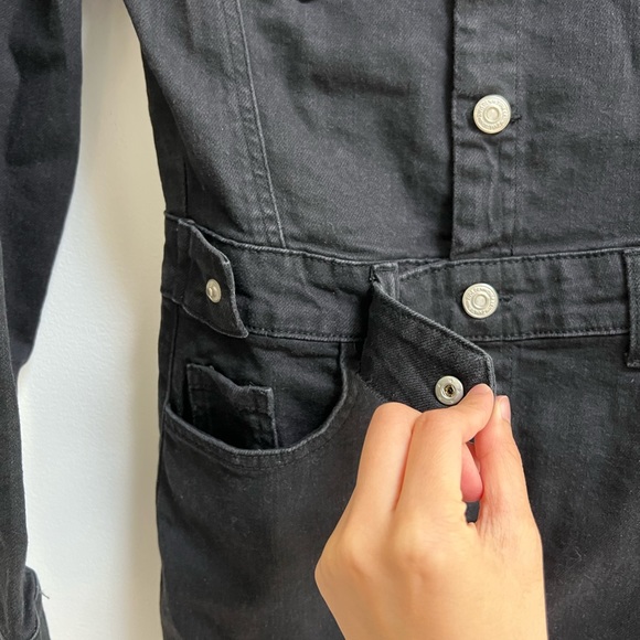 Zara Denim Long Sleeve Mini Dress with belt XS - Picture 5 of 9